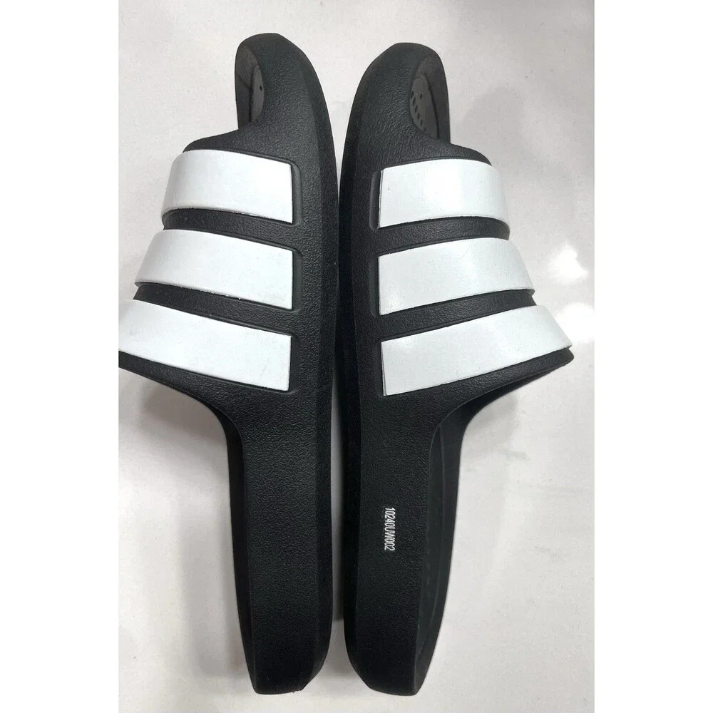 NWOB Adidas Adilette Flow Black White Men’s US 5 EU 38 Slip On Sandal IF4134